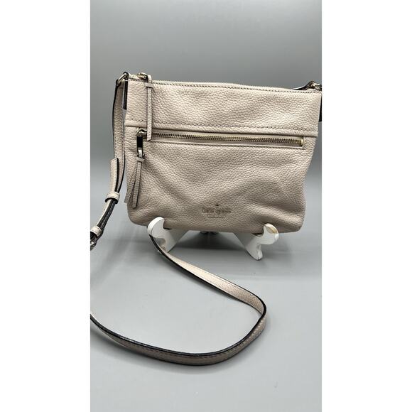 Kate Spade Jackson Street Gabriele Peppled Leather Crossbody Brownstone Tan - Picture 1 of 12